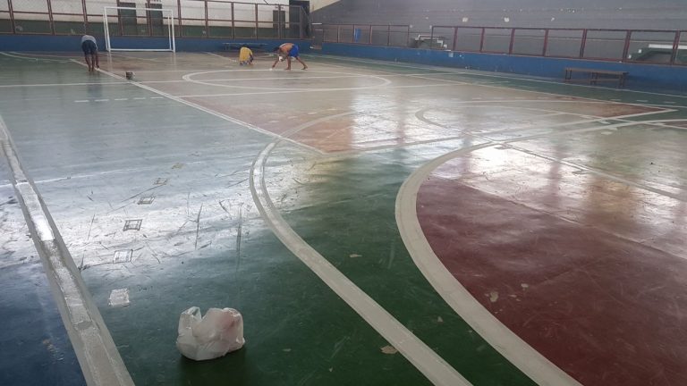 TARAUACÁ: REFORMA DO GINÁSIO POLIESPORTIVO DO MUNICÍPIO SEGUE EM RITMO ACELERADO