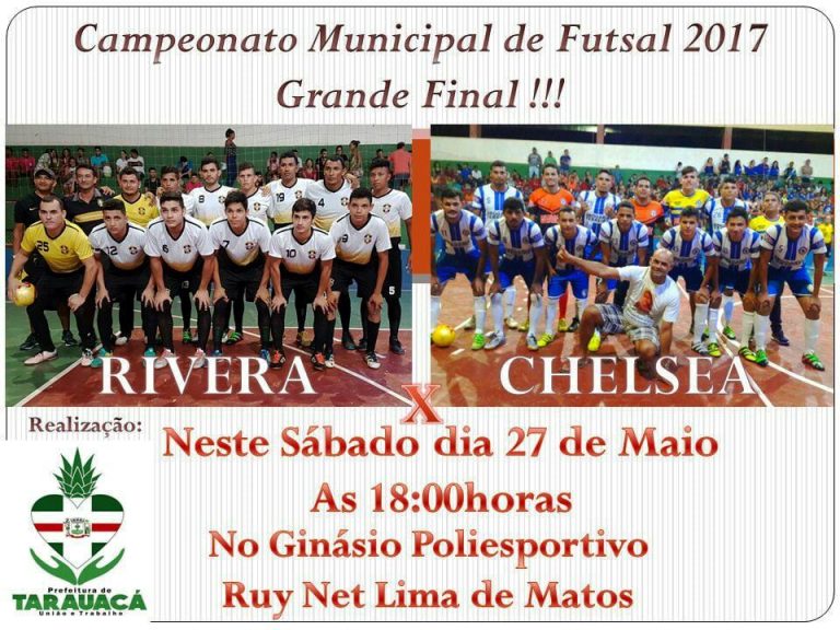 TARAUACÁ: FINAL DO FUTSAL 2017 ACONTECE HOJE NO MUNICÍPIO
