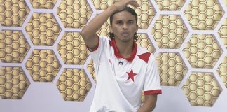 Araújo Jordão, atacante do Rio Branco-AC, quer time pensando em alcançar acesso à Série C (Foto: Reprodução/GloboEsporte.com)