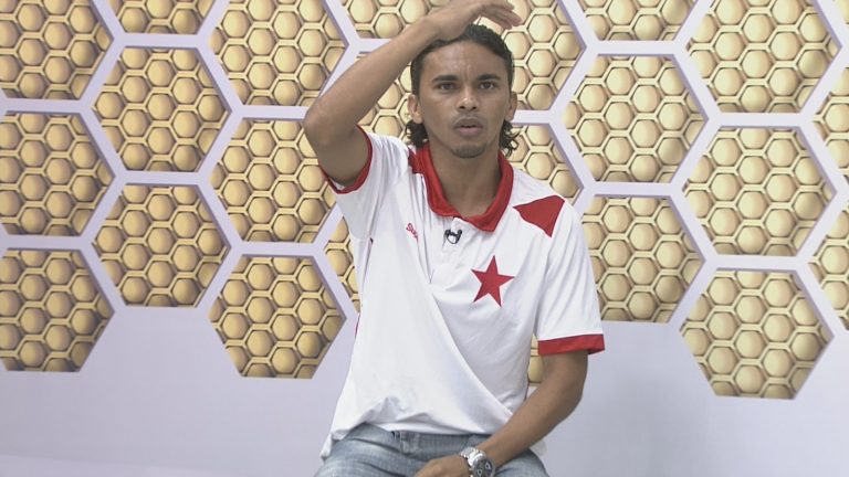 Araújo Jordão, atacante do Rio Branco-AC, quer time pensando em alcançar acesso à Série C (Foto: Reprodução/GloboEsporte.com)