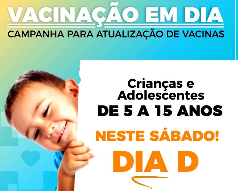 TARAUACÁ: HOJE É DIA VACINAR CRIANÇAS E ADOLESCENTES MENORES DE 15 ANOS.