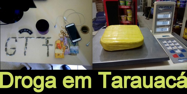 TARAUACÁ: CRUZEIRENSE É PRESO PELA POLÍCIA MILITAR, QUANDO TRAZIA DROGA PARA UM TRAFICANTE DO MUNICÍPIO (1 KILO DE OXIDADO)