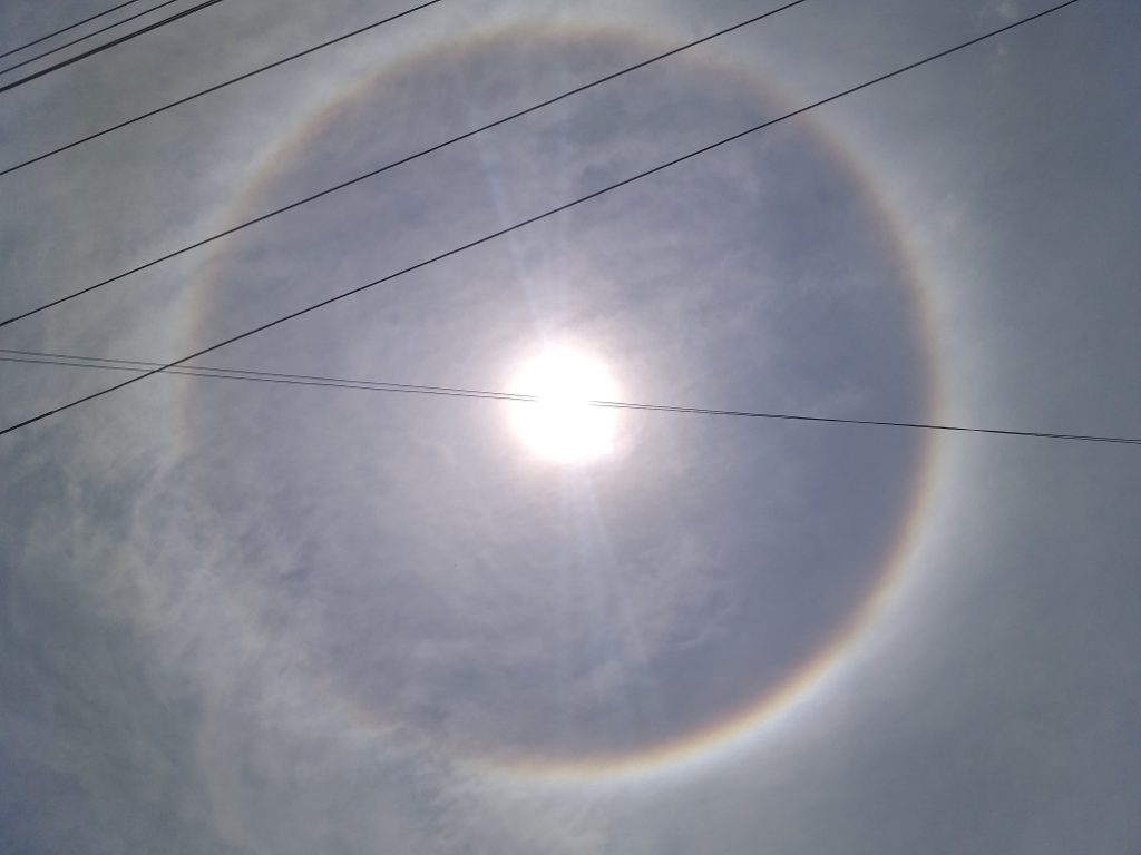 Taraucaenses registaram Halo Solar nesta quarta-feira