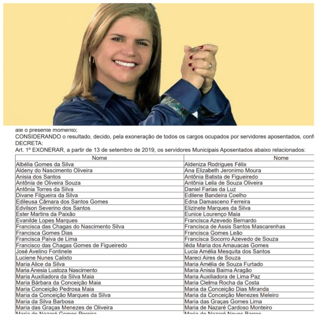 Marilete Vitorino exonera 91 pais de famílias em Tarauacá