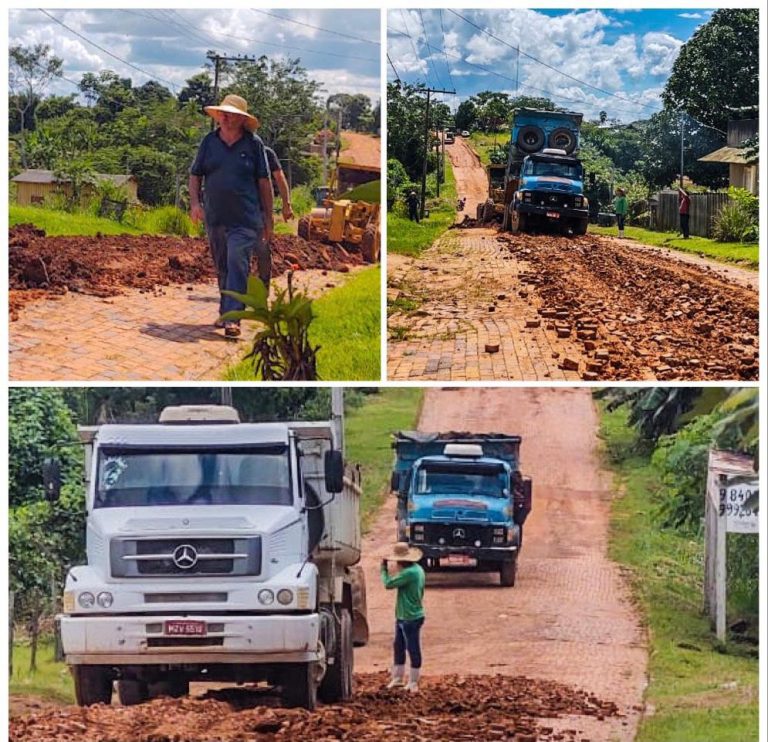 Prefeitura de Plácido de realiza melhoria na vias de Vila Campinas