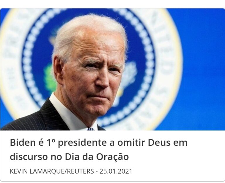 Biden é 1º presidente a omitir Deus em discurso no Dia da Oração