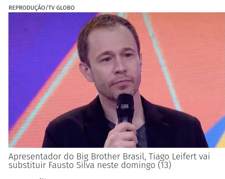 Globo escala Tiago Leifert para substituir  Faustão  no domingo