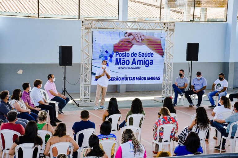 Posto Mão  Amiga, modelo de combate  ao coronavírus,  tem serviço  descentralizado. ” Durante  quase 12 mil horas foram realizados mais de cinco mil exames e 17 mil consultas”. 