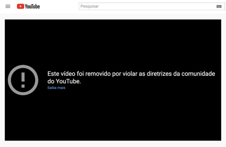 YouTube remove vídeos do canal do presidente Jair Bolsonaro