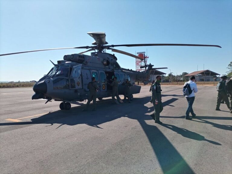 Ministro do Meio Ambiente, Joaquim Leite, visita base de operação das Forças Armadas no Pará