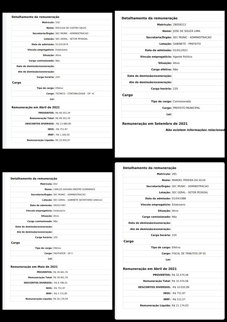 Salário  de marajá: ex-vereadora e mais dois servidores  da Prefeitura  de Cruzeiro do Sul  têm salários astronômicos