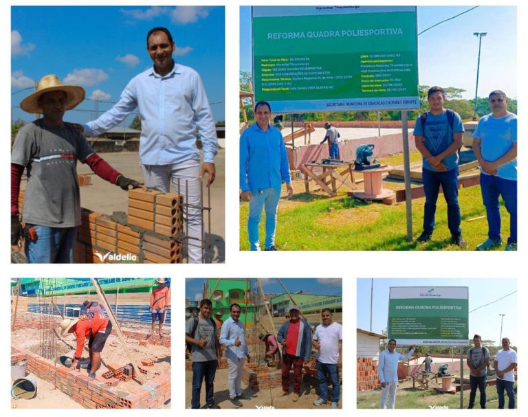 Prefeitura de Marechal Thaumaturgo investe mais de R$ 1,5 milhão em mordenização e ampliação de quadras poliesportivas e praça