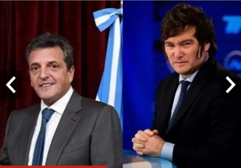 Sergio Massa e Javier Milei disputarão 2º turno na Argentina