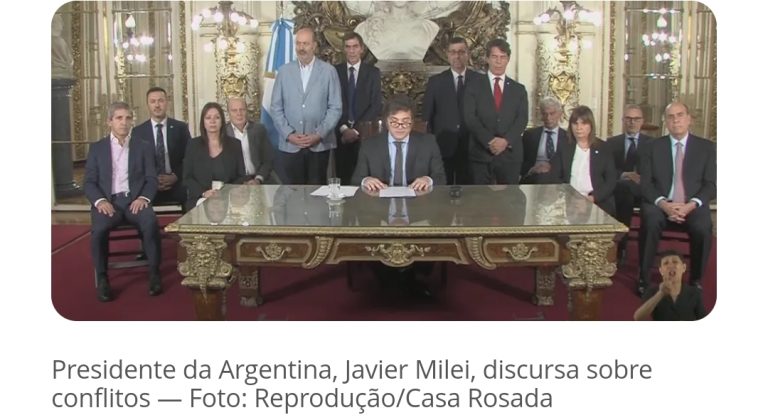 Milei anuncia decreto para desregular economia e impulsionar exportações na Argentina