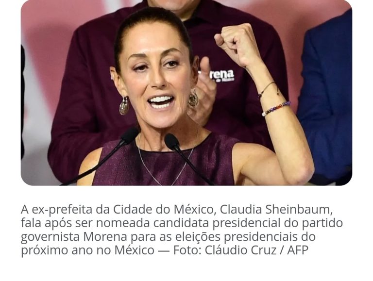 Claudia Sheinbaum vence eleição no México e se torna 1ª mulher a assumir presidência no país, diz projeção oficial