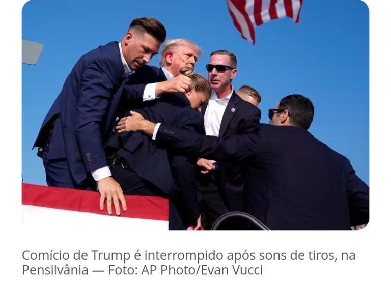 Comício de Trump é interrompido após sons de tiros, na Pensilvânia
