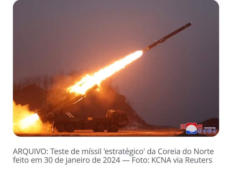 Coreia do Norte lança vários mísseis de curto alcance contra o mar