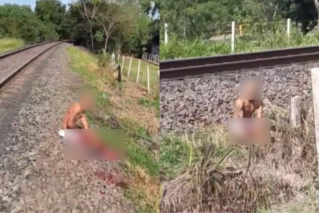 imagens-fortes:-bandido-perde-parte-da-perna-ao-tentar-fugir-em-trem