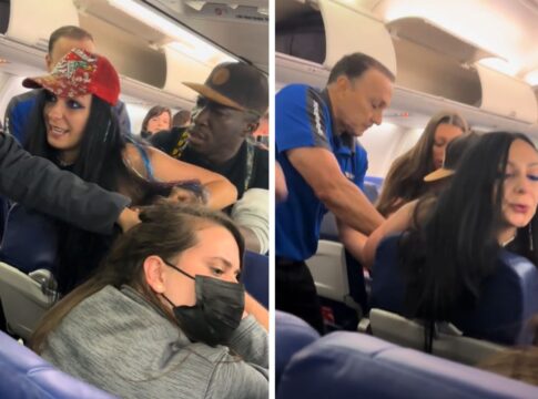 dentro-de-aviao,-americana-puxa-cabelo-e-cospe-em-brasileira.-video