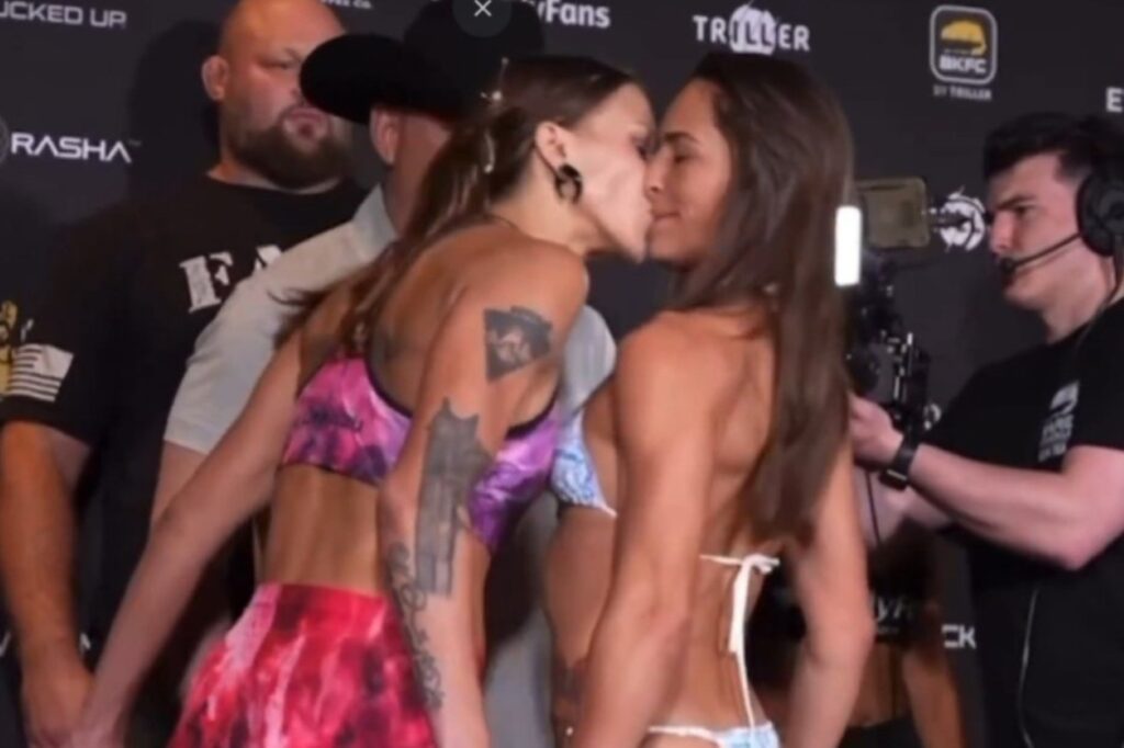 video:-ex-lutadora-do-ufc-rouba-beijo-de-adversaria-durante-encarada