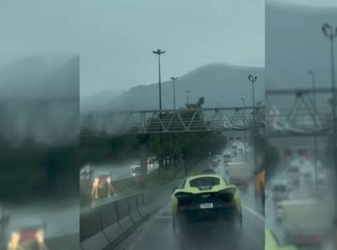 sc:-pneu-de-mclaren-milionaria-sai-do-carro-e-desliza-pelo-acostamento