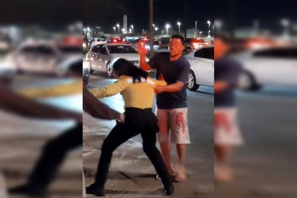 video:-em-surto,-homem-ameaca-passageiros-e-agride-agente-do-detran-df