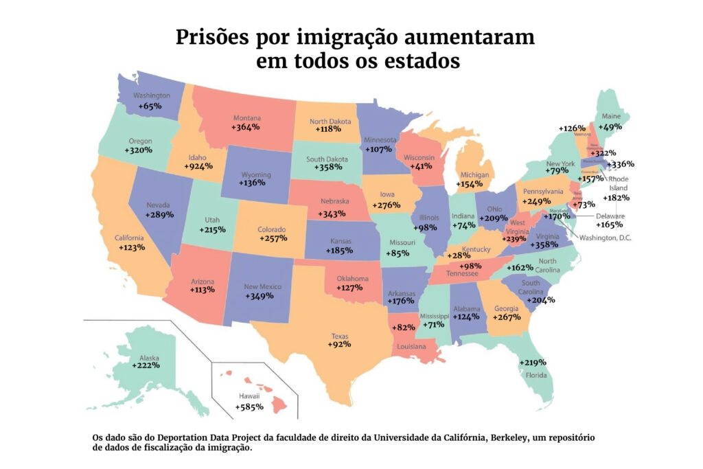 governo-trump:-prisoes-de-imigrantes-mais-que-dobram-nos-eua