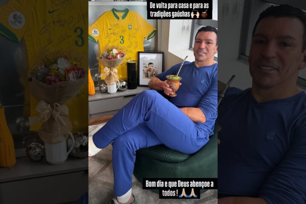 apos-alta,-lucio-comemora-saida-de-hospital-com-chimarrao.-veja-o-post