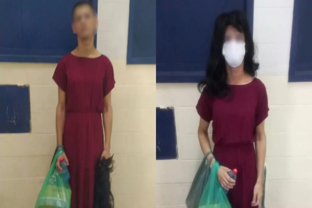 vestido-e-peruca:-preso-tenta-fugir-da-cadeia-disfarcado-de-mulher
