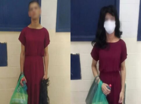 vestido-e-peruca:-preso-tenta-fugir-da-cadeia-disfarcado-de-mulher