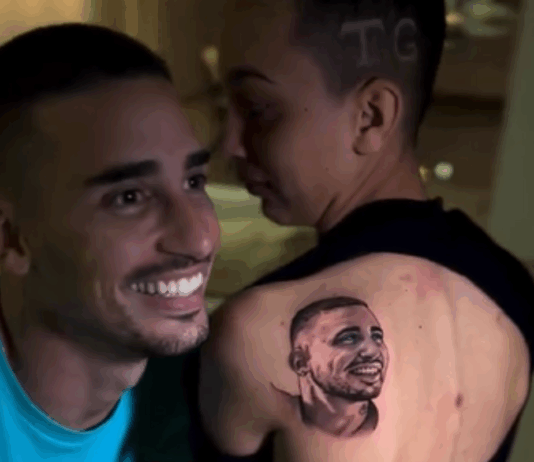 video:-fa-tatua-rosto-de-thiago-galhardo,-atacante-do-santa-cruz