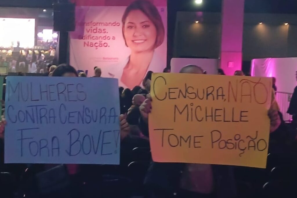 michelle-bolsonaro-e-cobrada-sobre-o-caso-cintia-chagas-e-lucas-bove