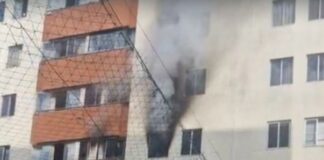 video-mostra-incendio-e-fumaca-em-apartamento-de-predio-no-guara
