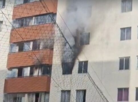 video-mostra-incendio-e-fumaca-em-apartamento-de-predio-no-guara