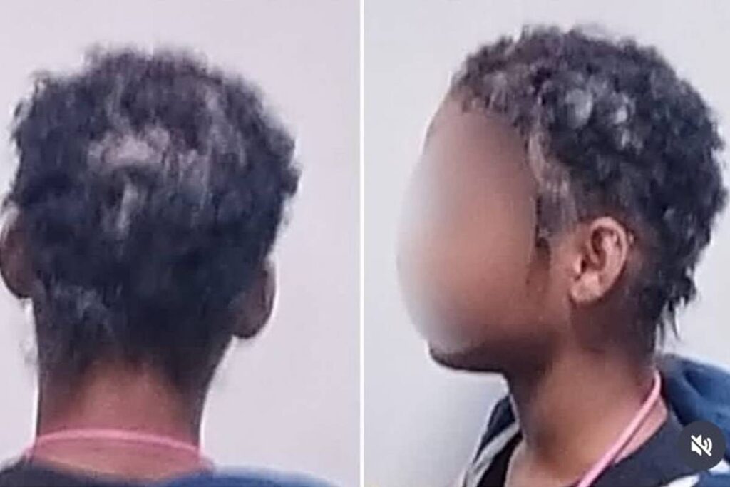 veja-como-ficou-cabelo-cortado-de-jovem-agredida-por-irma,-prima-e-tia