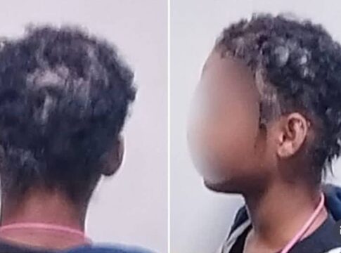 veja-como-ficou-cabelo-cortado-de-jovem-agredida-por-irma,-prima-e-tia