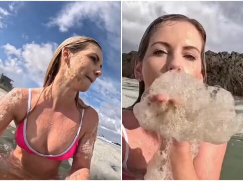 influencer-mergulha-em-dejetos-de-esgoto-ao-visitar-praia-proibida