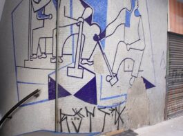 depredado-no-centro-de-sp,-mural-de-di-cavalcanti-pode ser restaurado