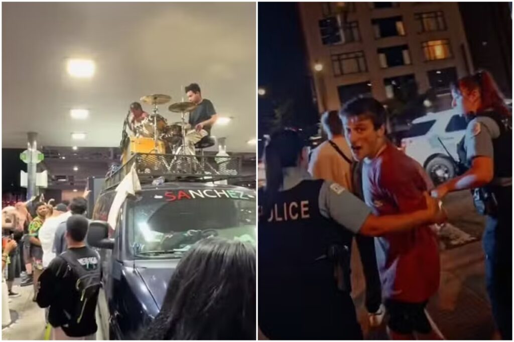 video:-cantor-de-rock-e-preso-apos-show-caotico-em-posto-de-gasolina
