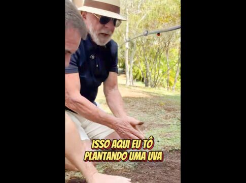 em-video-a-trump,-lula-planta-uva-e-diz-semear-comida-e-nao-odio