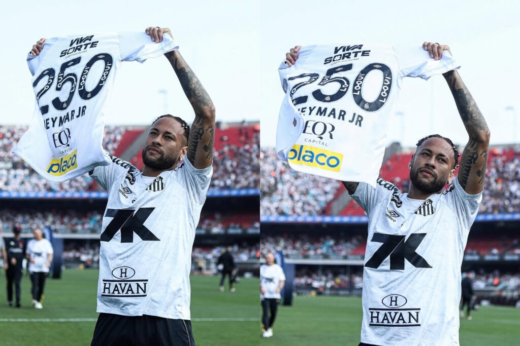 neymar-e-homenageado-pelos-250-jogos-com-a-camisa-do-santos