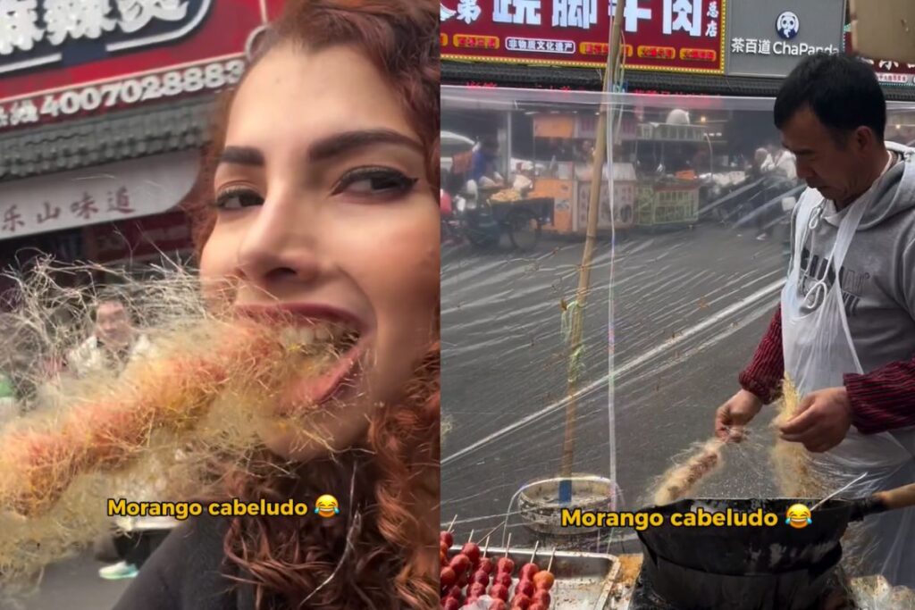 morango-“cabeludo”:-influencer-viraliza-com-doce-de-aparencia-bizarra