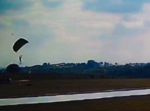 video-mostra-filho-de-desembargador-caindo-durante-salto-de-paraquedas