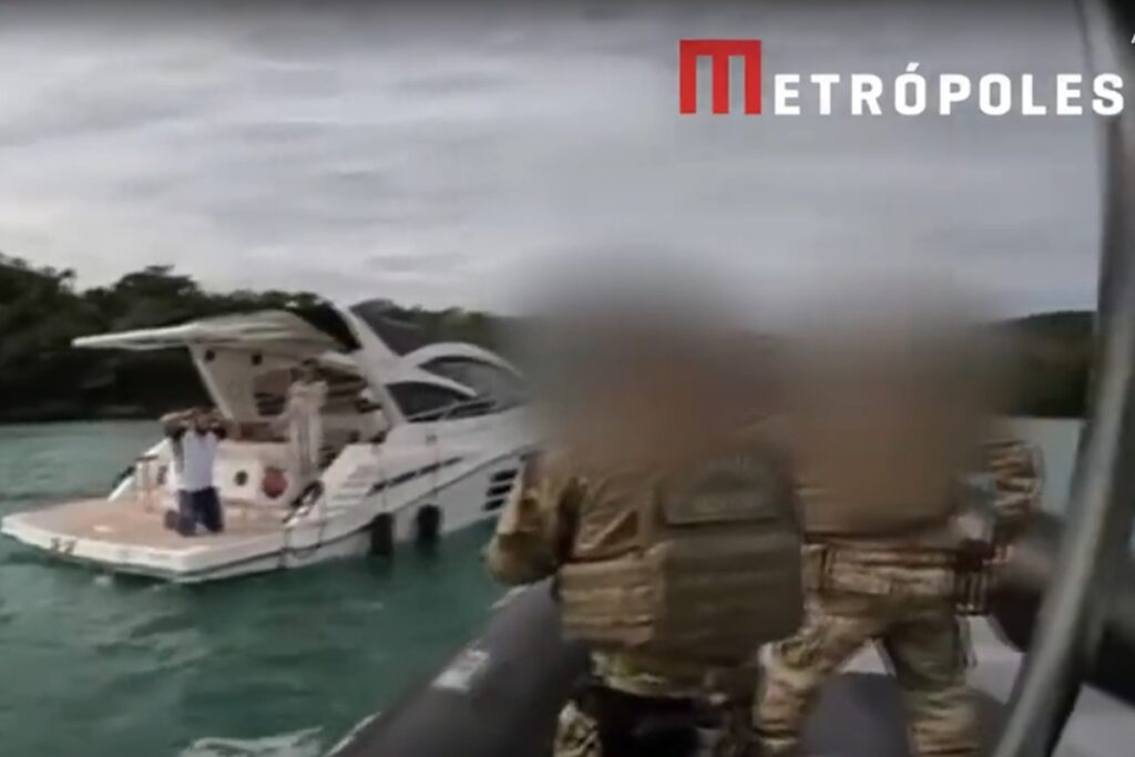 fraude-em-postos:-video-mostra-empresario-tentando-fugir-em-lancha-de-luxo