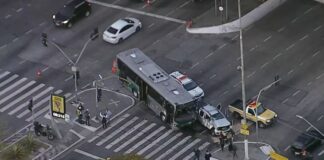 acidente-entre-carro-e-onibus-bloqueia-transito-na-radial-leste