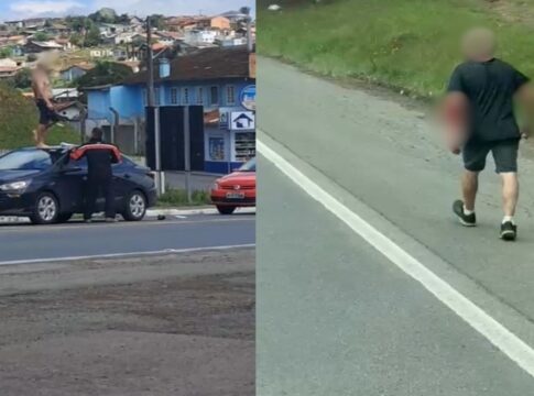 homem-agride-mulher,-rouba-carro-e-caminha-em-cima-de-veiculos.-video