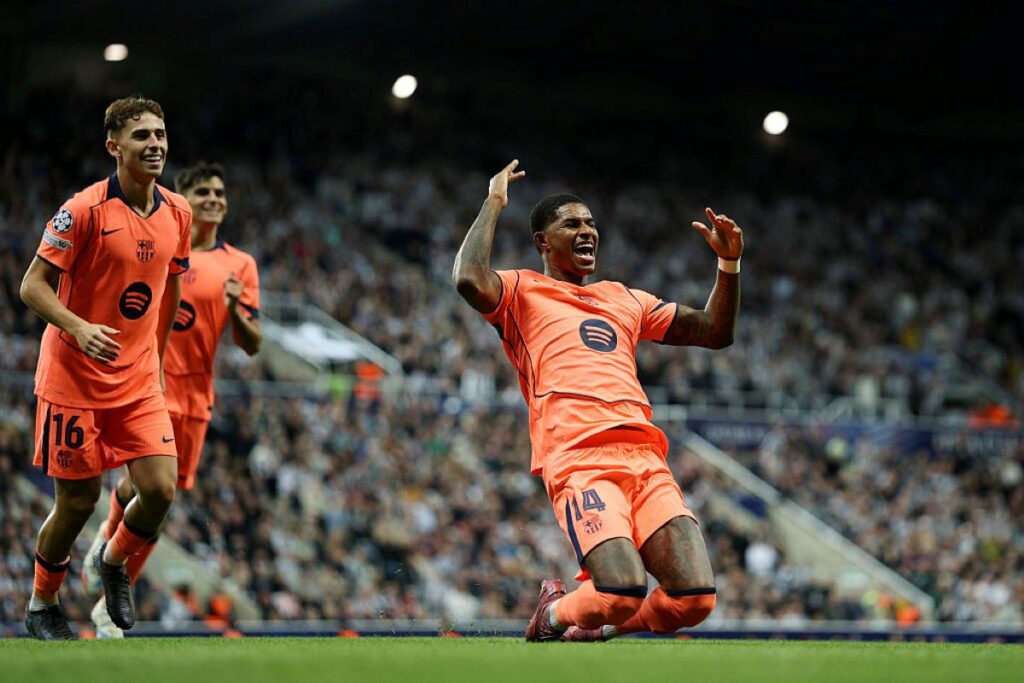 com-dois-de-rashford,-barcelona-vence-newcastle-pela-champions-league
