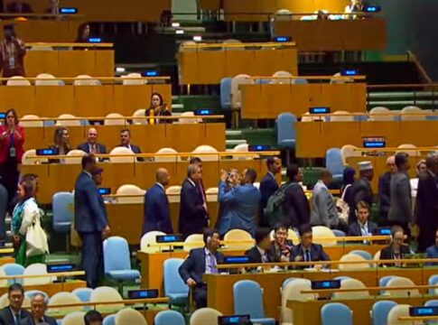 em-protesto,-delegacoes-deixam-onu-durante-discurso-de-netanyahu