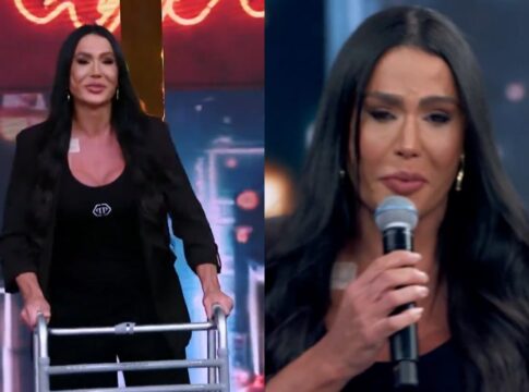 gracyanne-chora-e-aparece-de-andador-no-domingao-apos-acidente