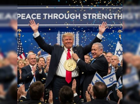 gabinete-de-netanyahu-posta-imagem-de-trump-com-nobel-da-paz:-“merece”